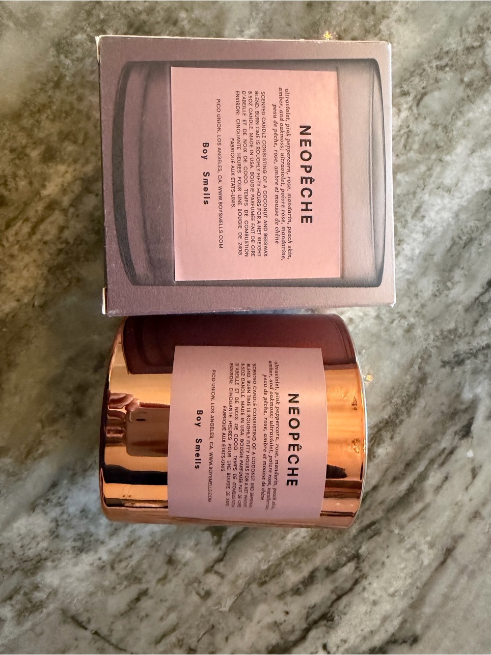 NEOPECHE Rose Gold Scented Candle - Boy Smells